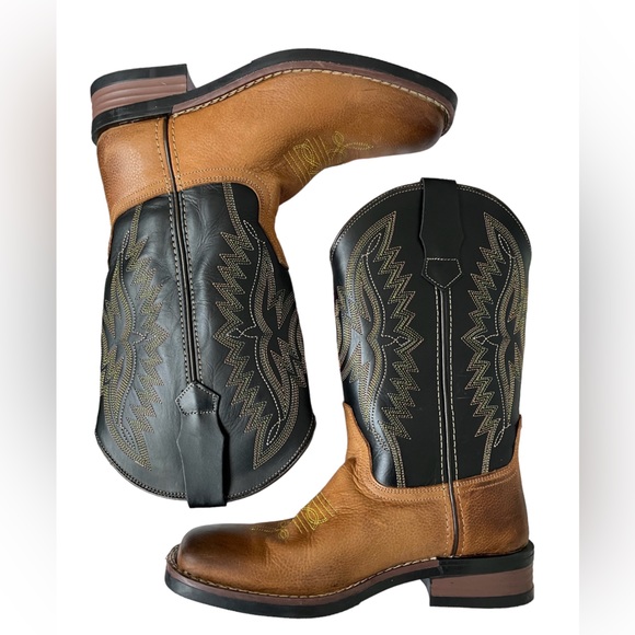 J. B. Dillon Cowboy Western Boots Women Kids EUC Size W8 Ch6 - Picture 4 of 9